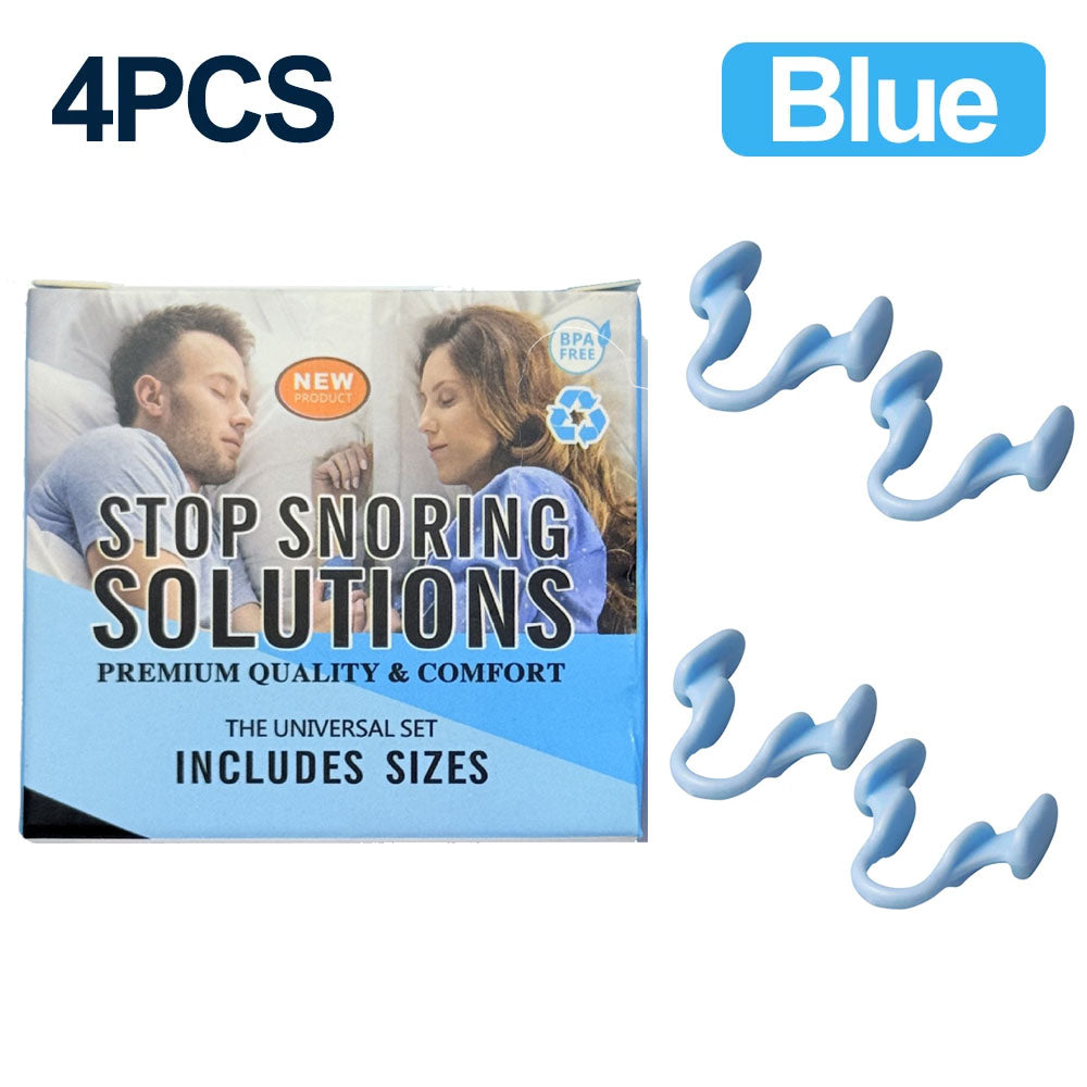 4Pcs Silicone Nose Clip Anti Snoring Nasal Dilator Stop Snore Aid Easy Breathe Improve Sleeping Rhinitis
