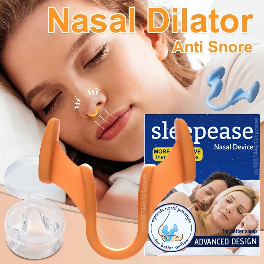 4Pcs Silicone Nose Clip Anti Snoring Nasal Dilator Stop Snore Aid Easy Breathe Improve Sleeping Rhinitis