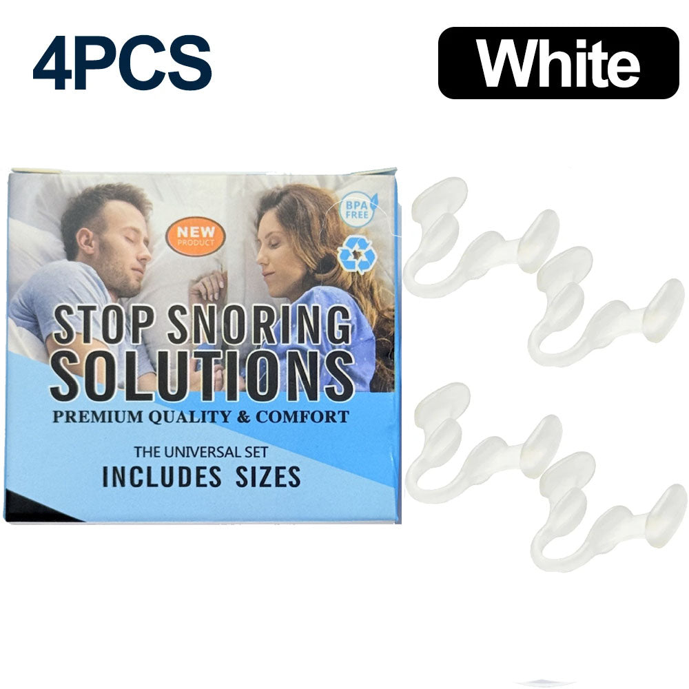4Pcs Silicone Nose Clip Anti Snoring Nasal Dilator Stop Snore Aid Easy Breathe Improve Sleeping Rhinitis