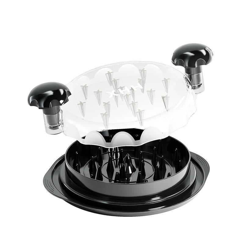 Large Chicken Breast Shredder Tool, Visible Lid Meat Grinder, Anti-Slip Strip, Ergonomic Handle
