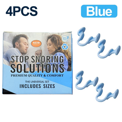 4Pcs Silicone Nose Clip Anti Snoring Nasal Dilator Stop Snore Aid Easy Breathe Improve Sleeping Rhinitis