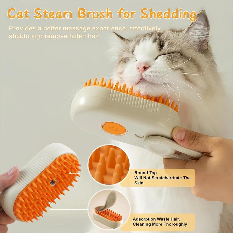 Pet Steam Brush,Cat Dog Hair Remover, Adjustable Pet Hair Remover