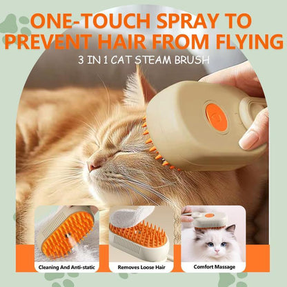 Pet Steam Brush,Cat Dog Hair Remover, Adjustable Pet Hair Remover
