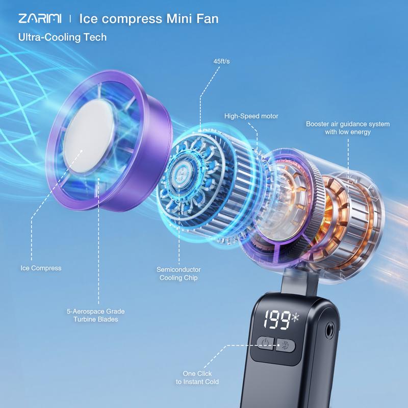 Multifunctional Portable Turbo Handheld Cooling Fan
