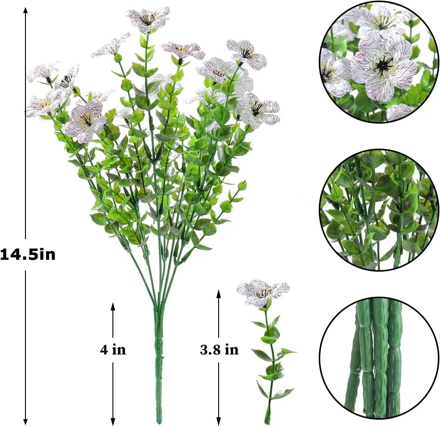 White-🌺UV Resistant Colorful Artificial Flower