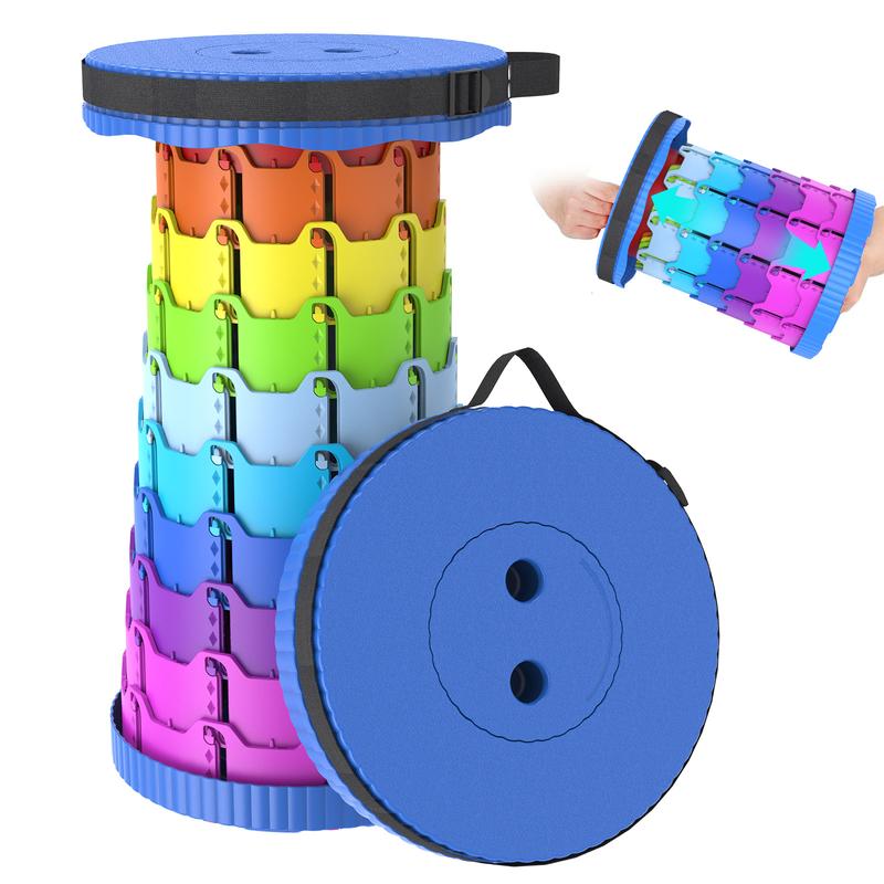 Collapsible Stool Lightweight Portable Telescoping Stool with Load Capacity 400lbs