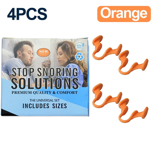 4Pcs Silicone Nose Clip Anti Snoring Nasal Dilator Stop Snore Aid Easy Breathe Improve Sleeping Rhinitis